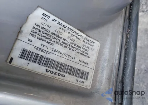 1998 Volvo V70 Awd из США, поврежденный, VIN YV1LZ5640W2458641